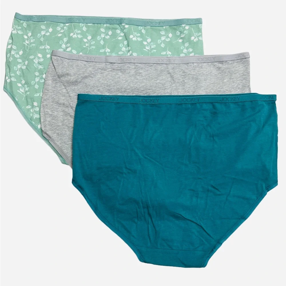 Jockey Women’s Organic Cotton Stretch Modern Brief Underwear 3 pair Size 2XL